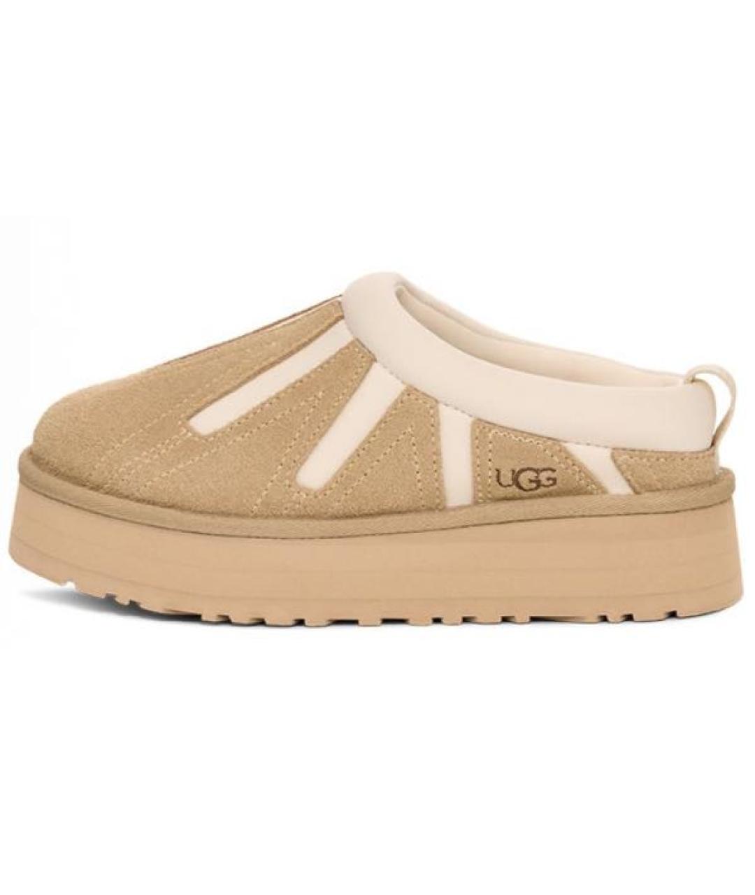 UGG AUSTRALIA Бежевые текстильные мюли, фото 2