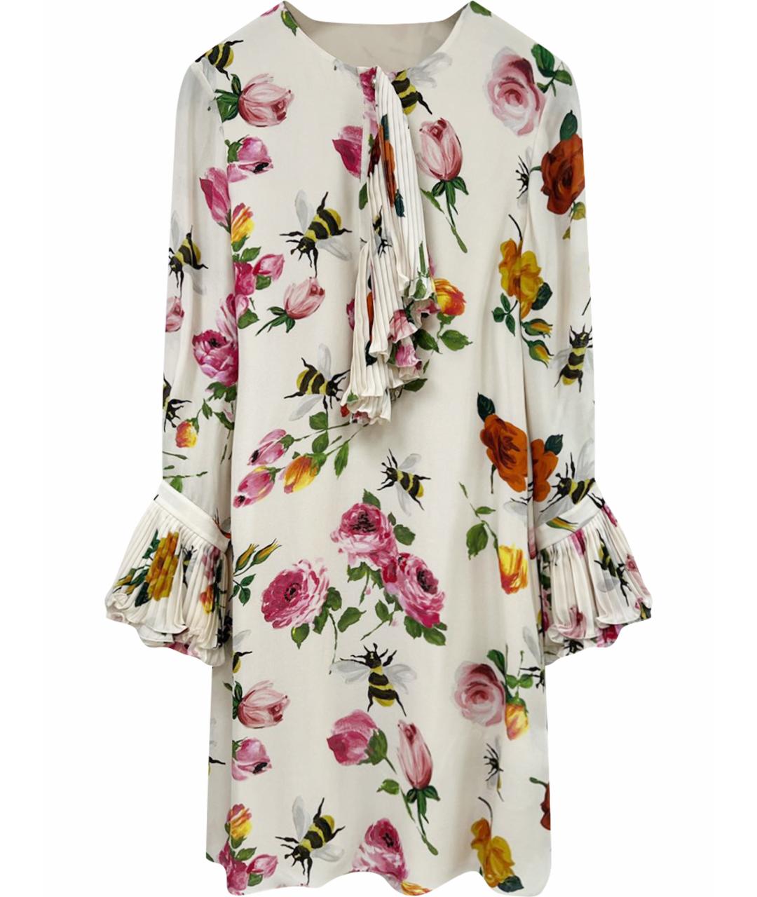 GUCCI Мульти шелковое коктейльное платье, фото 1
