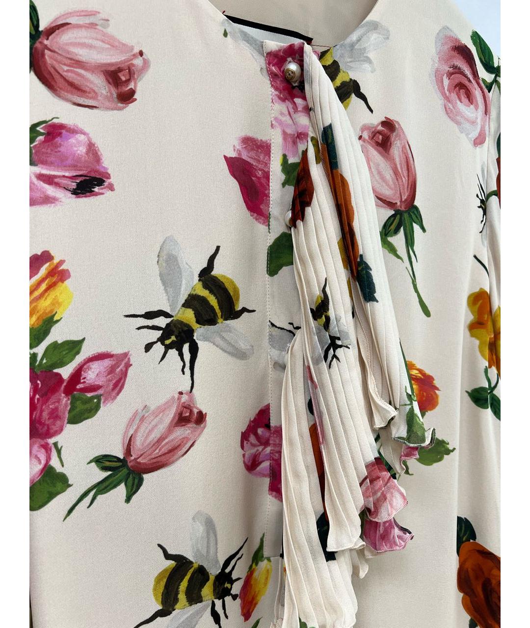 GUCCI Мульти шелковое коктейльное платье, фото 2