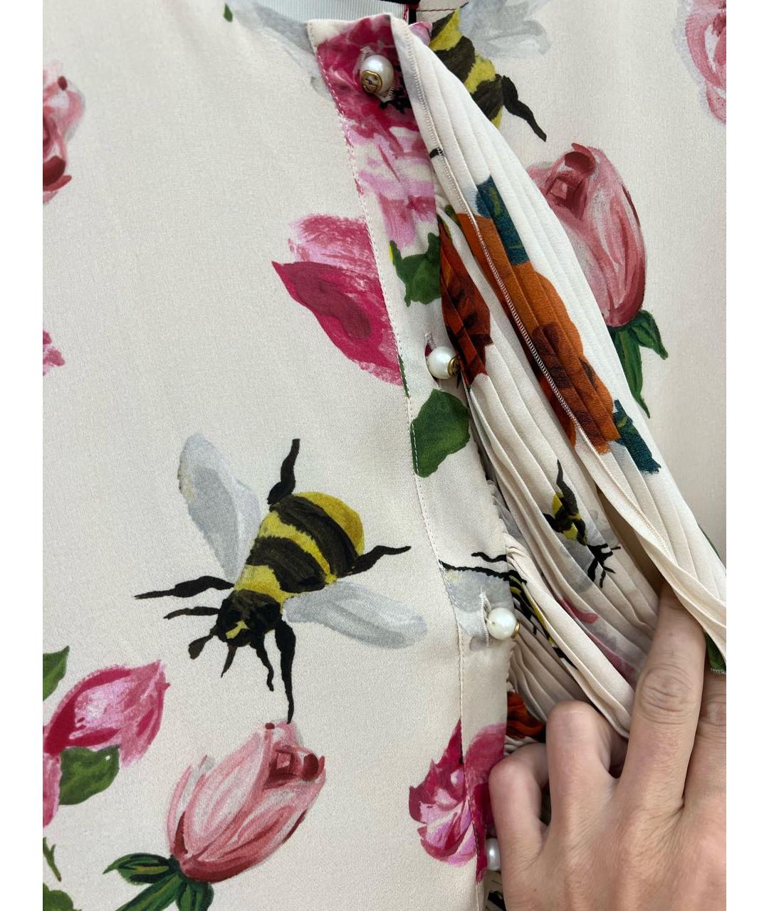 GUCCI Мульти шелковое коктейльное платье, фото 3