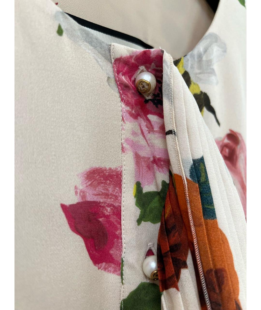 GUCCI Мульти шелковое коктейльное платье, фото 4