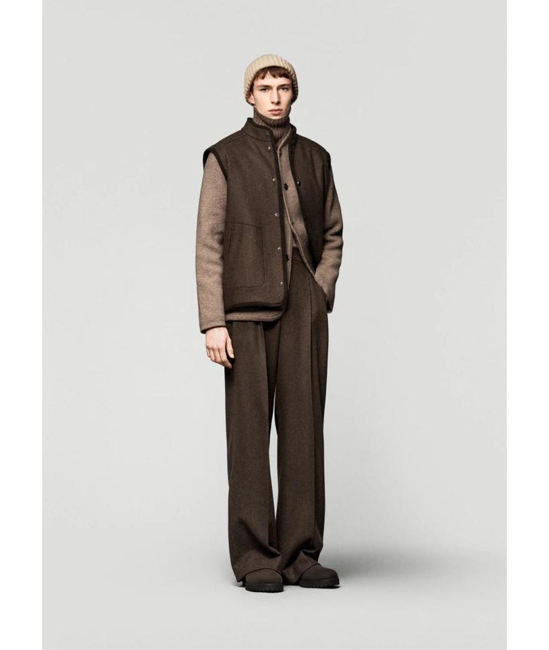 LORO PIANA Коричневые кожаные низкие ботинки, фото 7
