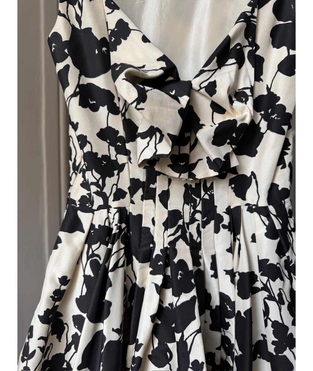 OSCAR DE LA RENTA Бежевое шелковое коктейльное платье, фото 3