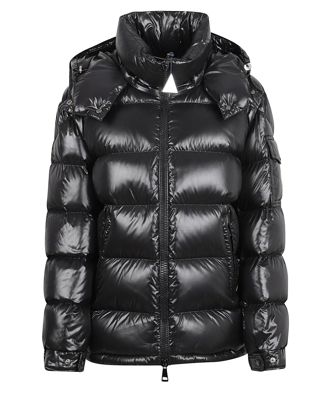 MONCLER Черный полиамидовый пуховик, фото 2