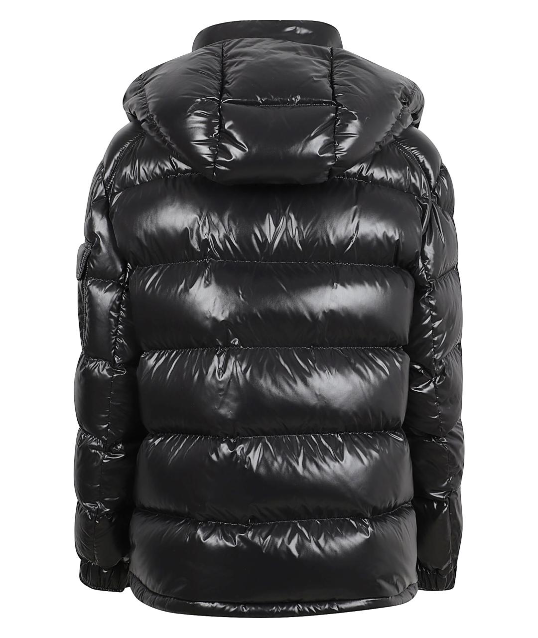 MONCLER Черный полиамидовый пуховик, фото 4