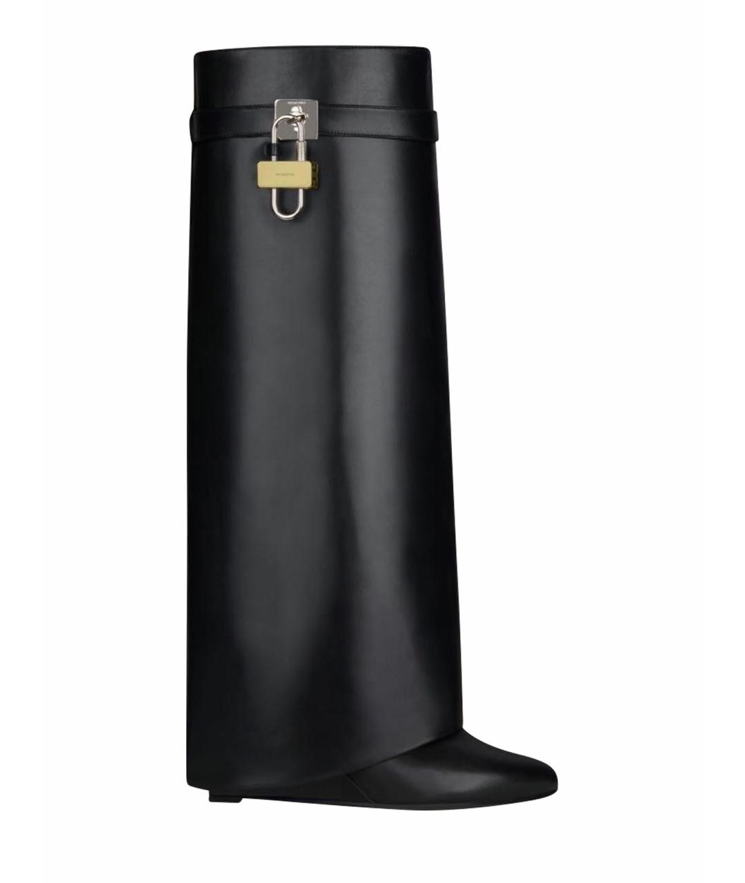 GIVENCHY Черные кожаные сапоги, фото 1