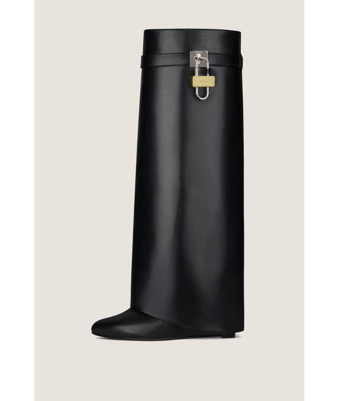 GIVENCHY Черные кожаные сапоги, фото 4