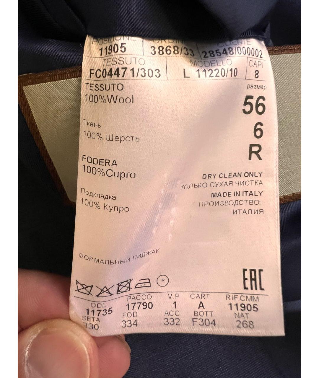 CANALI Синий классический костюм, фото 6