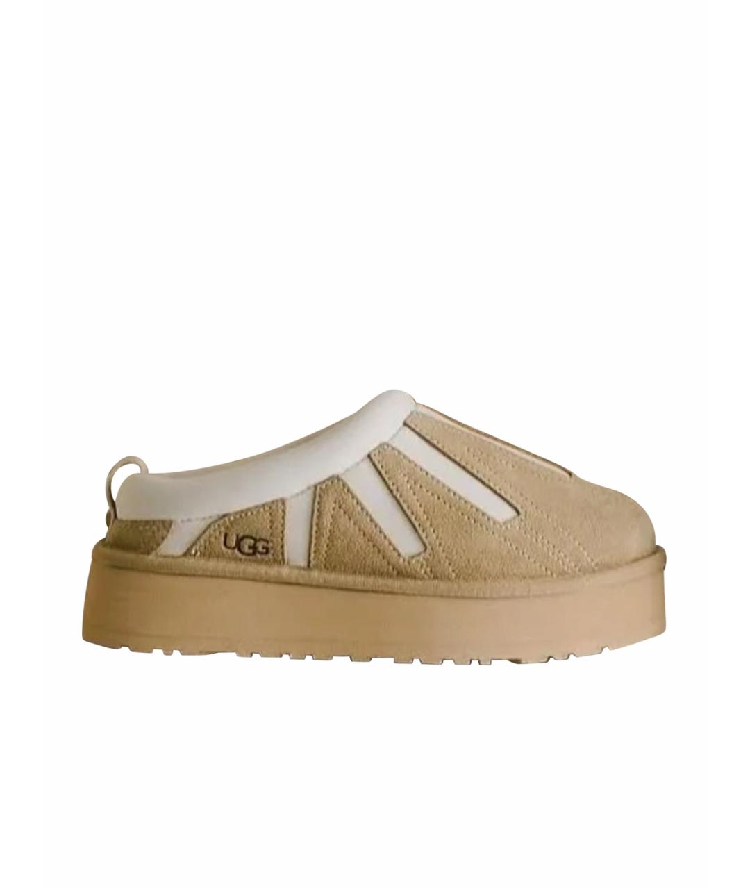 UGG AUSTRALIA Бежевые текстильные мюли, фото 1
