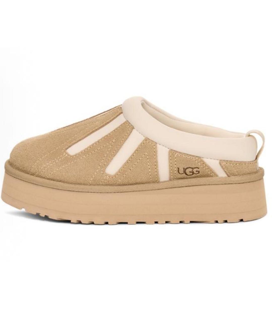 UGG AUSTRALIA Бежевые текстильные мюли, фото 2