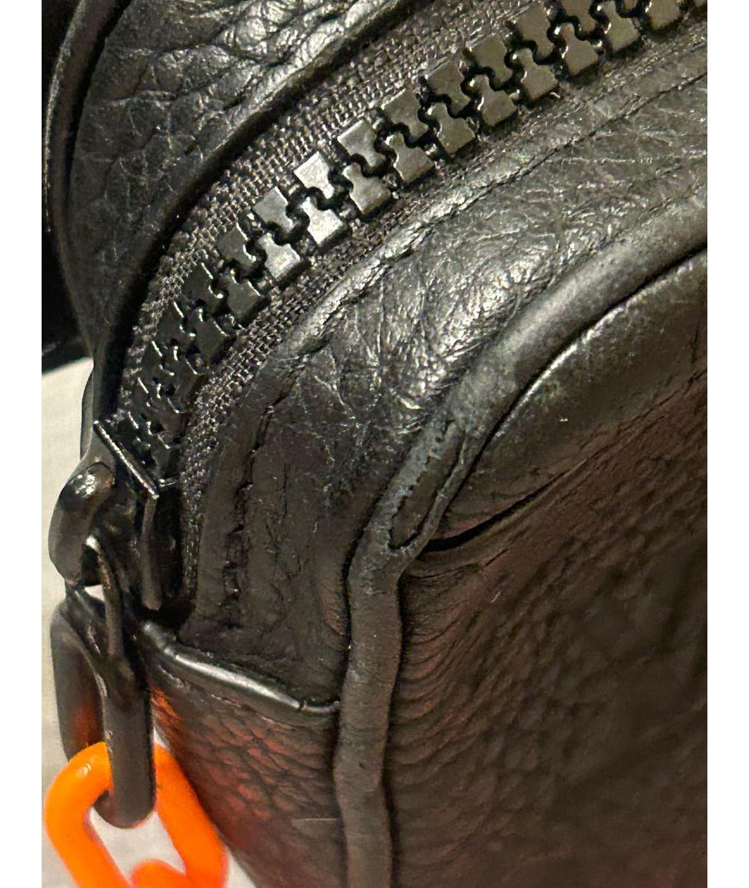 LOUIS VUITTON Черная кожаная поясная сумка, фото 2
