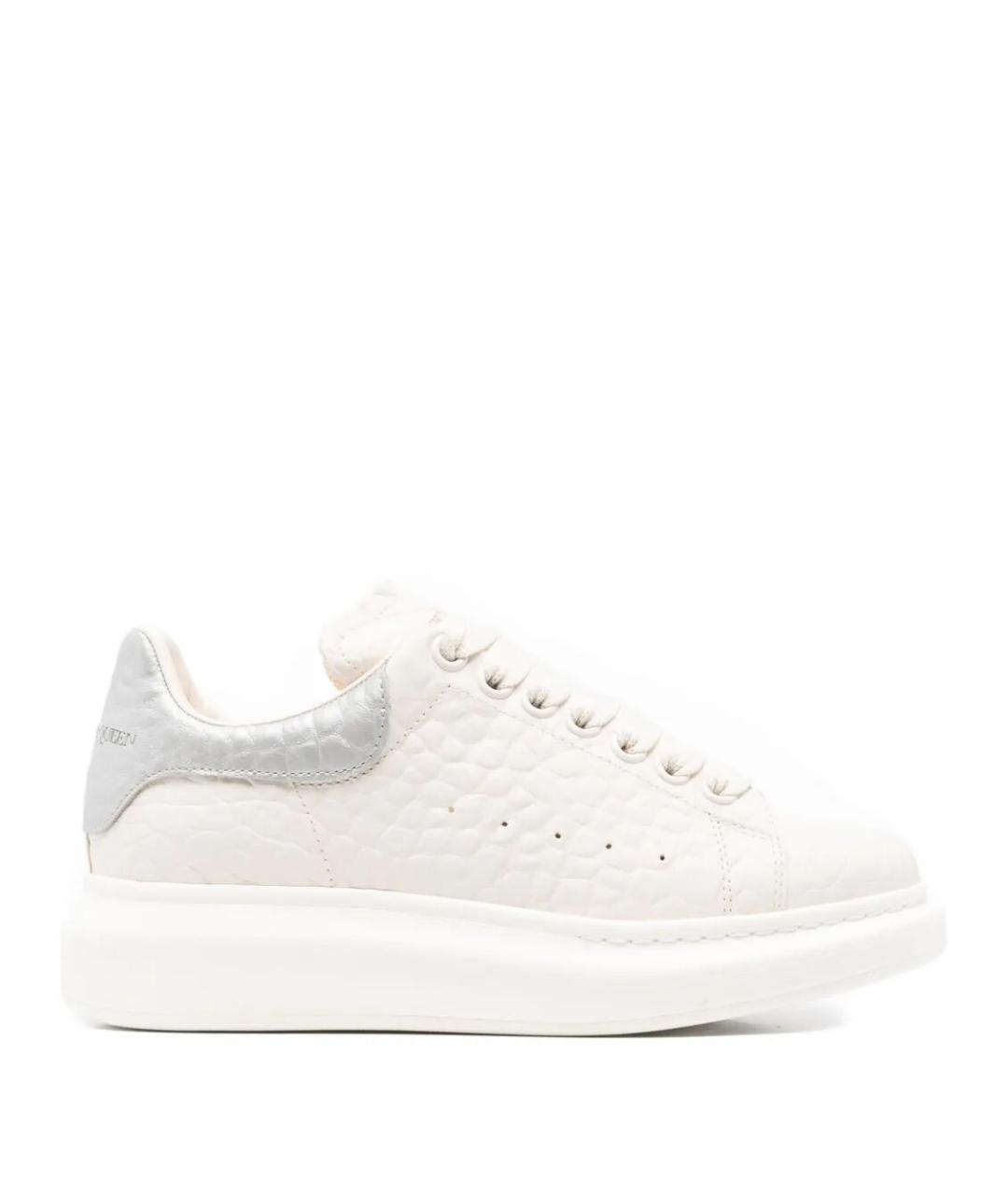 ALEXANDER MCQUEEN Белые кожаные кроссовки, фото 1