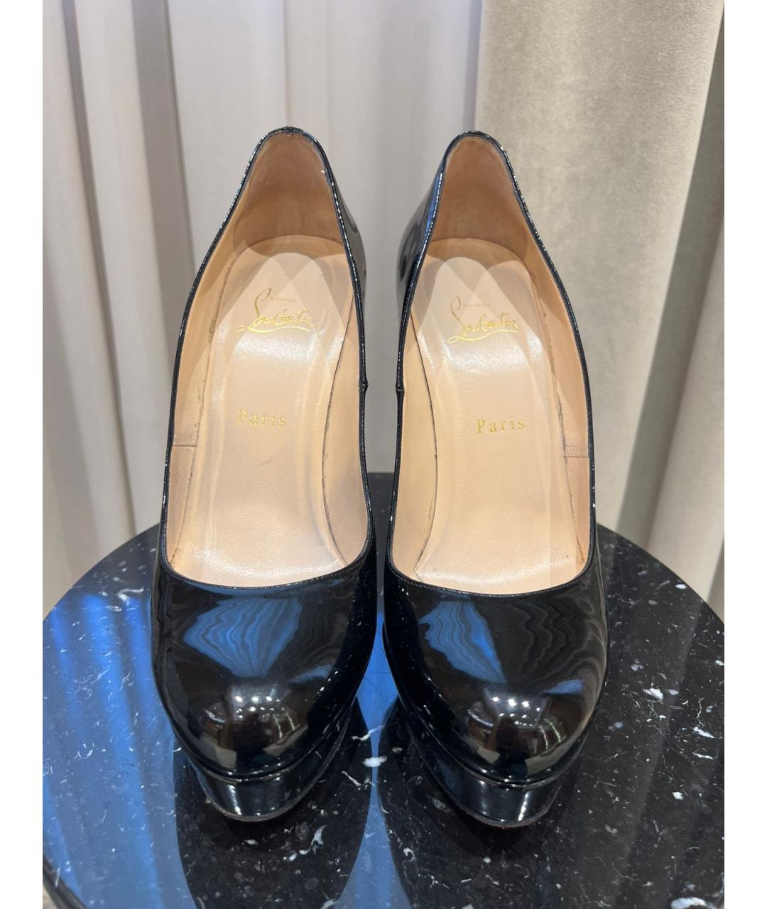 CHRISTIAN LOUBOUTIN Черные туфли из лакированной кожи, фото 2