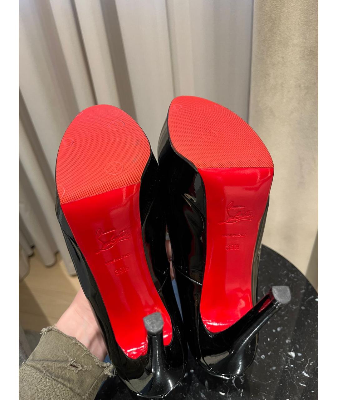 CHRISTIAN LOUBOUTIN Черные туфли из лакированной кожи, фото 5