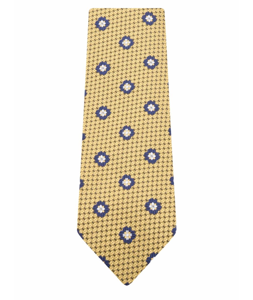 ZEGNA Желтый шелковый галстук, фото 1