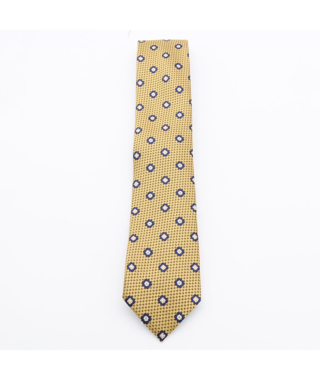 ZEGNA Желтый шелковый галстук, фото 3