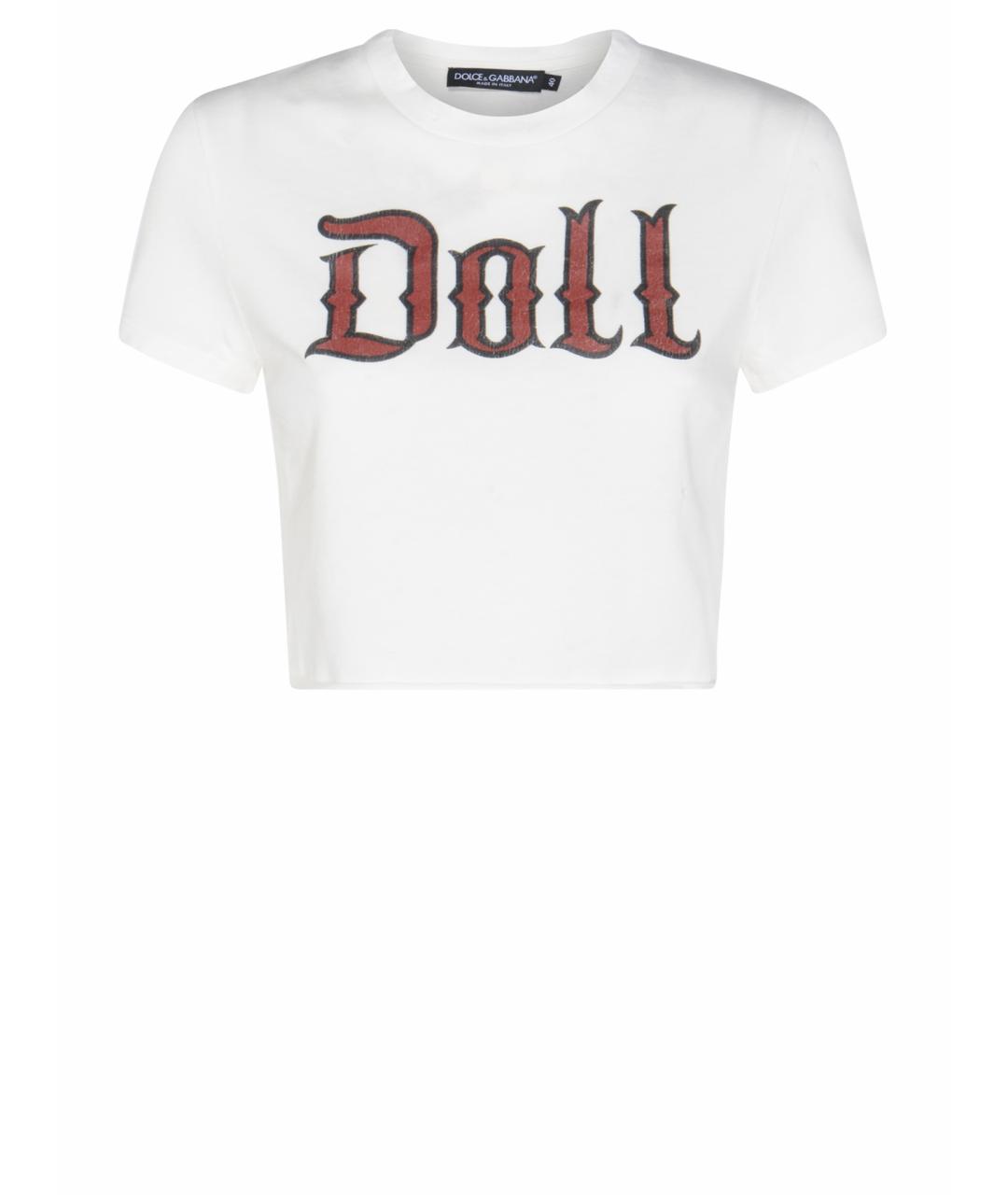 DOLCE&GABBANA Белая хлопковая футболка, фото 1
