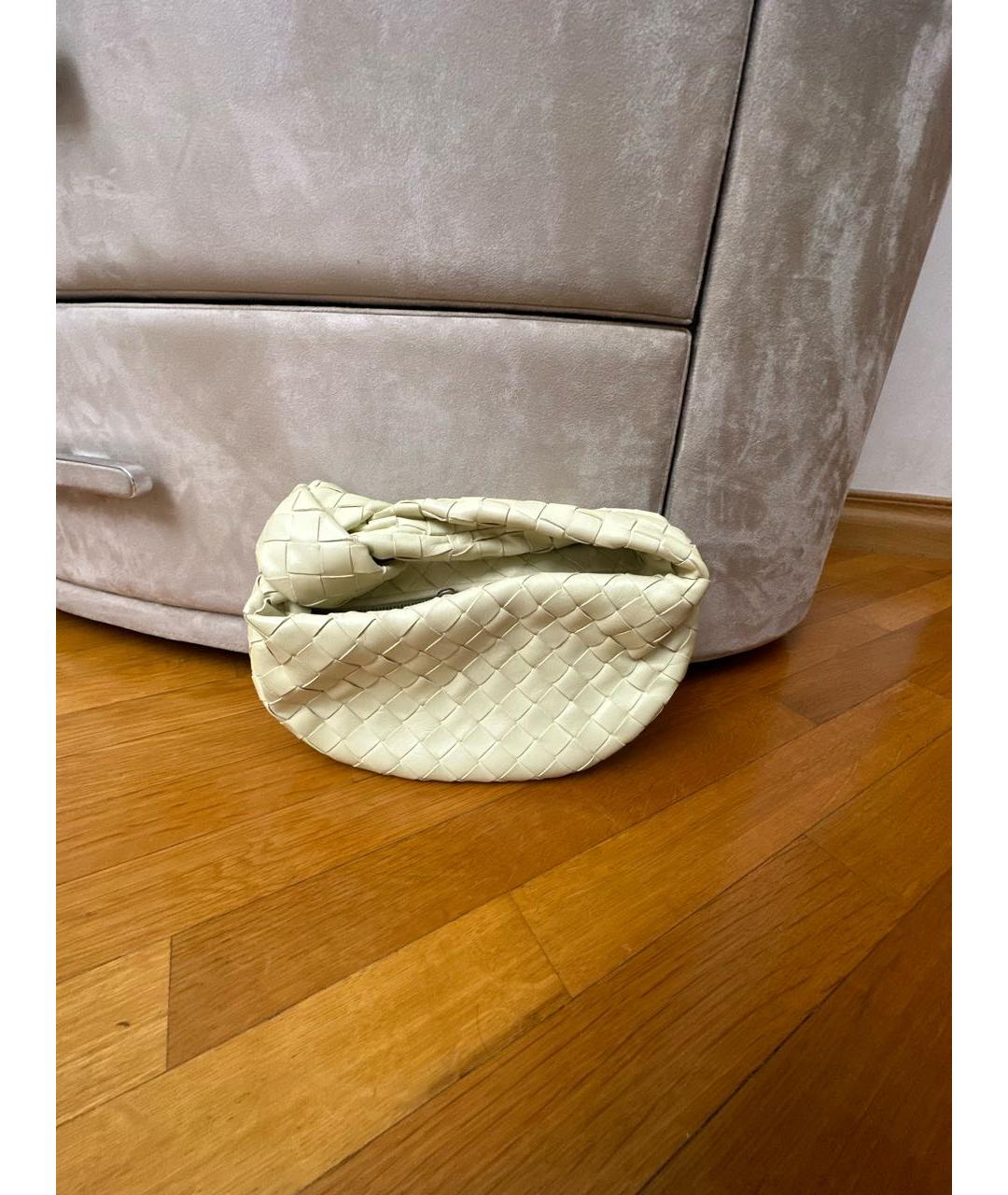 BOTTEGA VENETA Желтая кожаная сумка с короткими ручками, фото 7