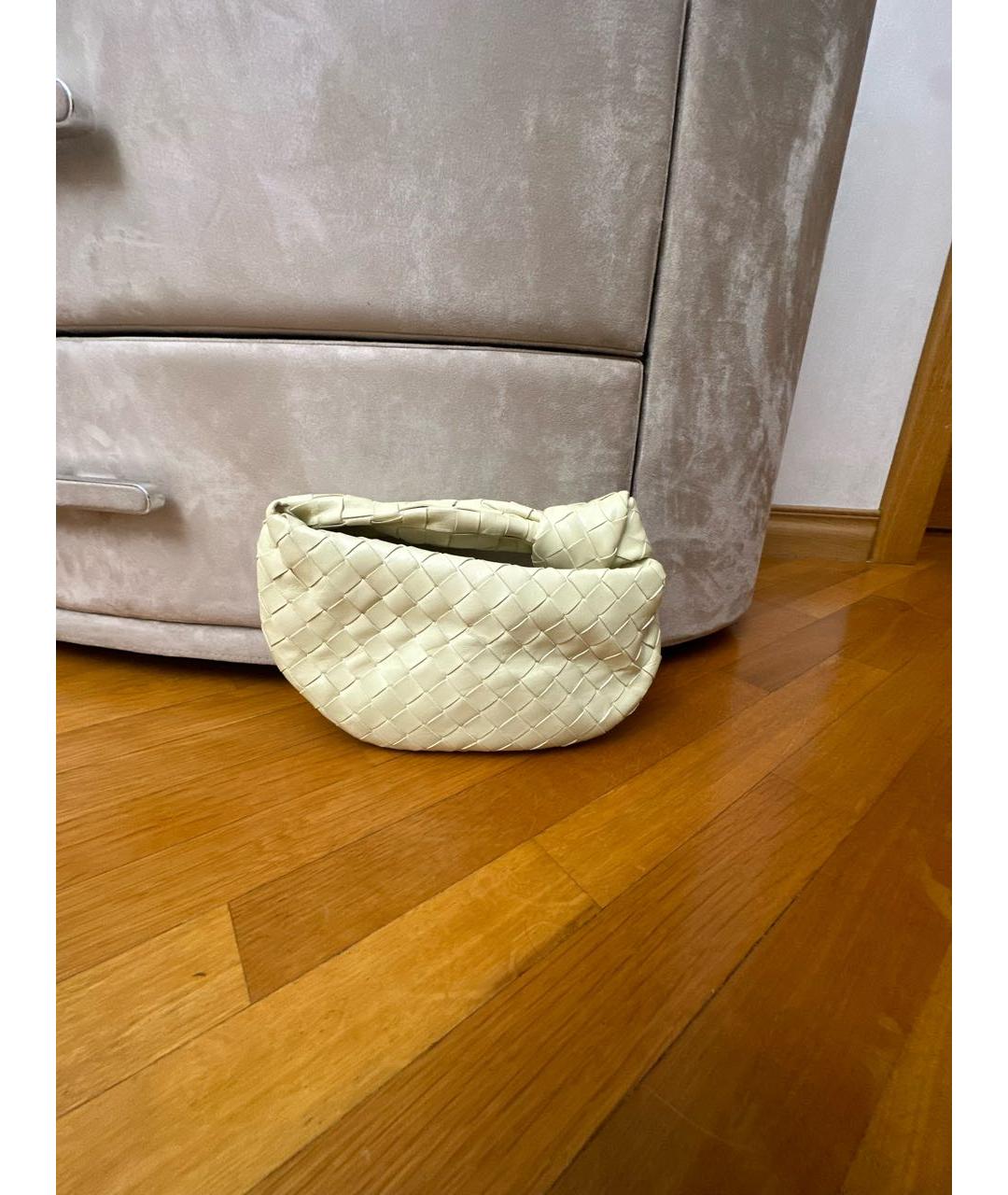 BOTTEGA VENETA Желтая кожаная сумка с короткими ручками, фото 3