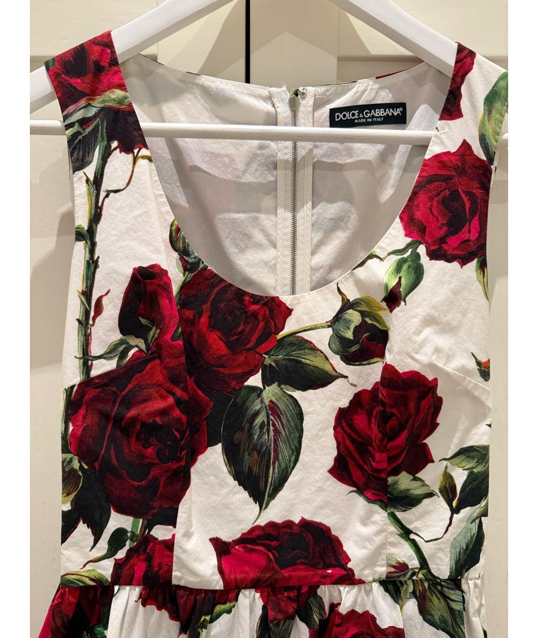 DOLCE&GABBANA Мульти хлопковое коктейльное платье, фото 3