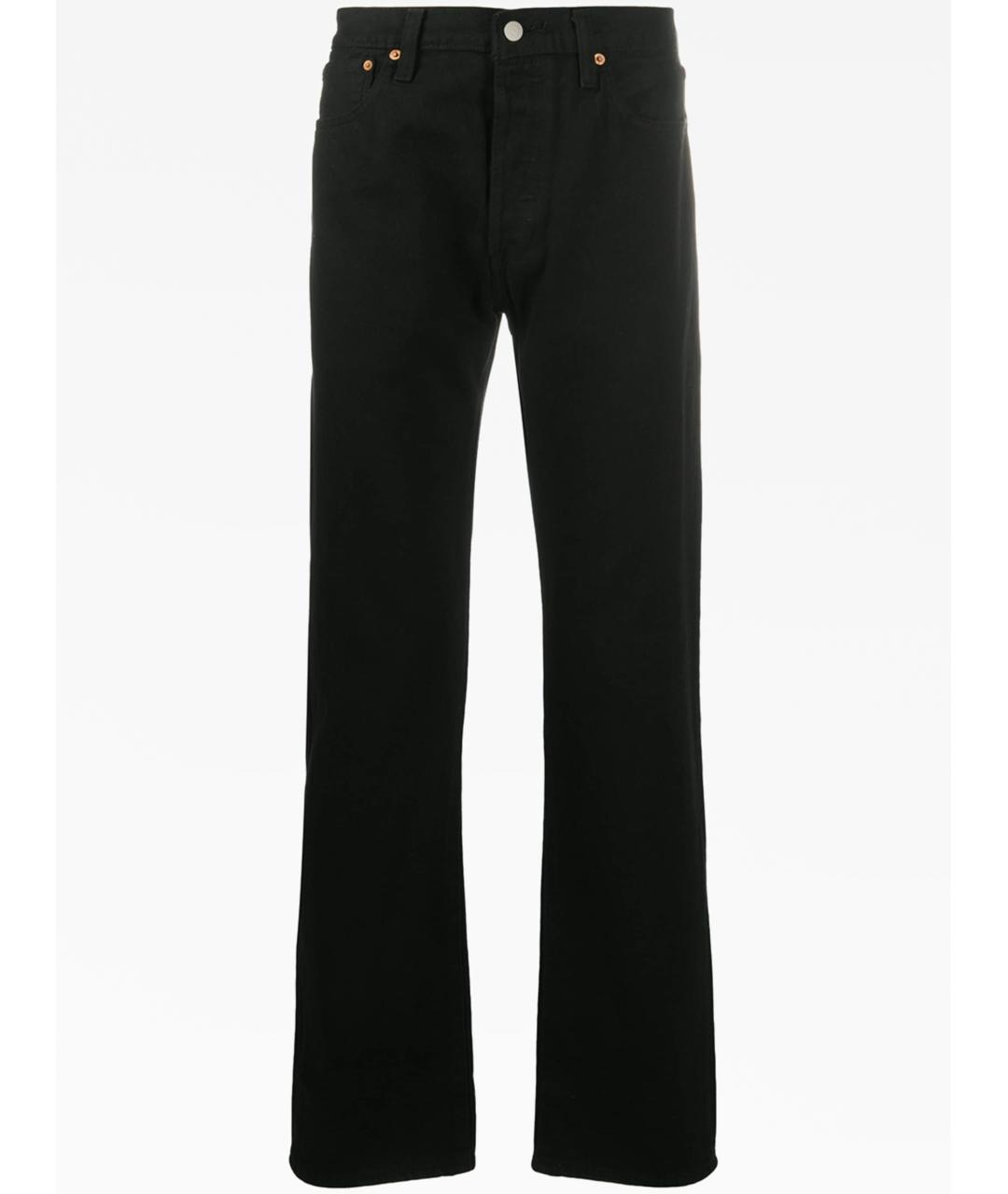 LEVI'S Черные хлопковые прямые джинсы, фото 6