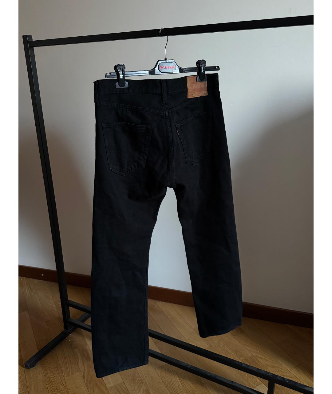 LEVI'S Черные хлопковые прямые джинсы, фото 3