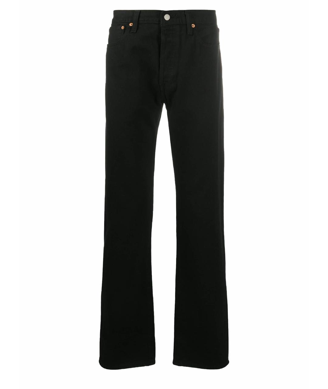 LEVI'S Черные хлопковые прямые джинсы, фото 1