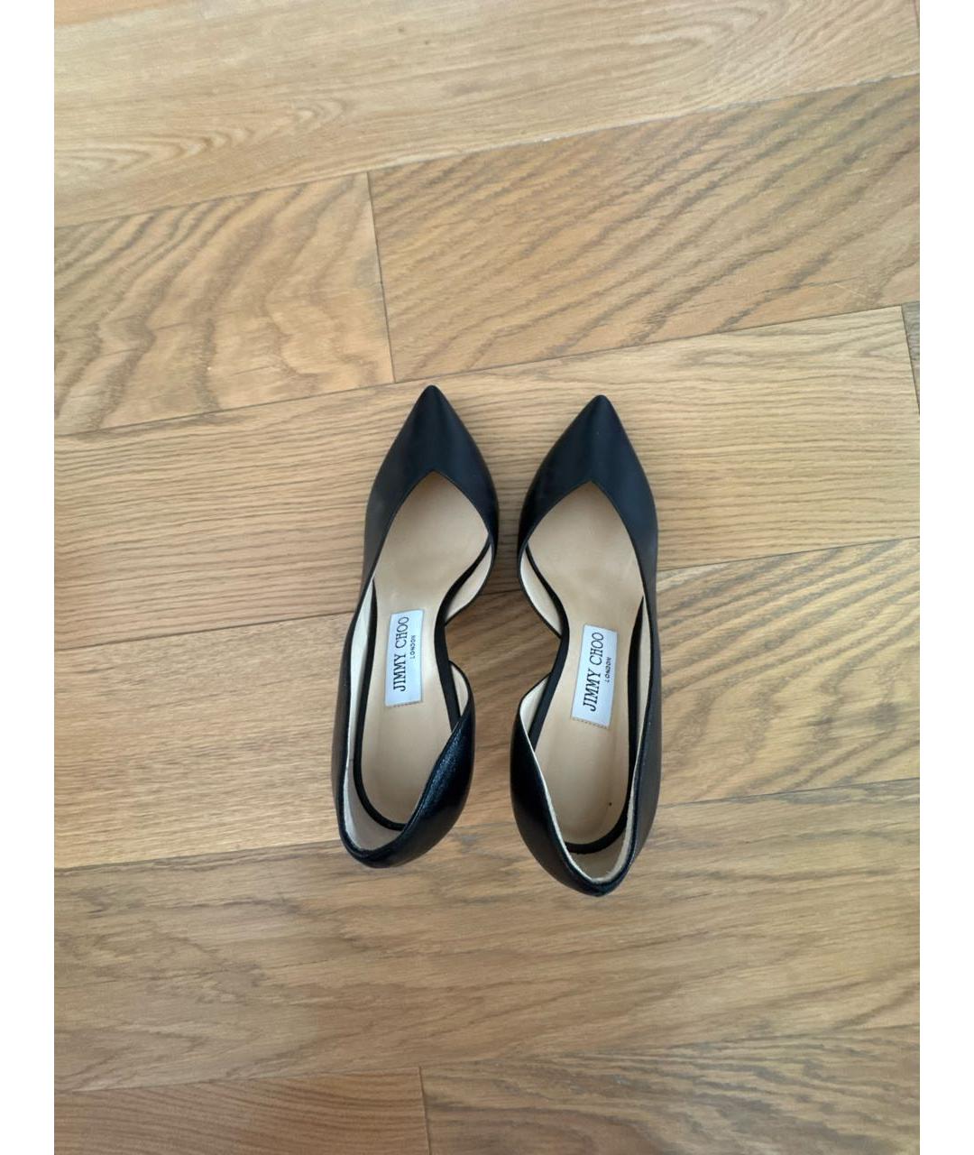 JIMMY CHOO Черные кожаные туфли, фото 3