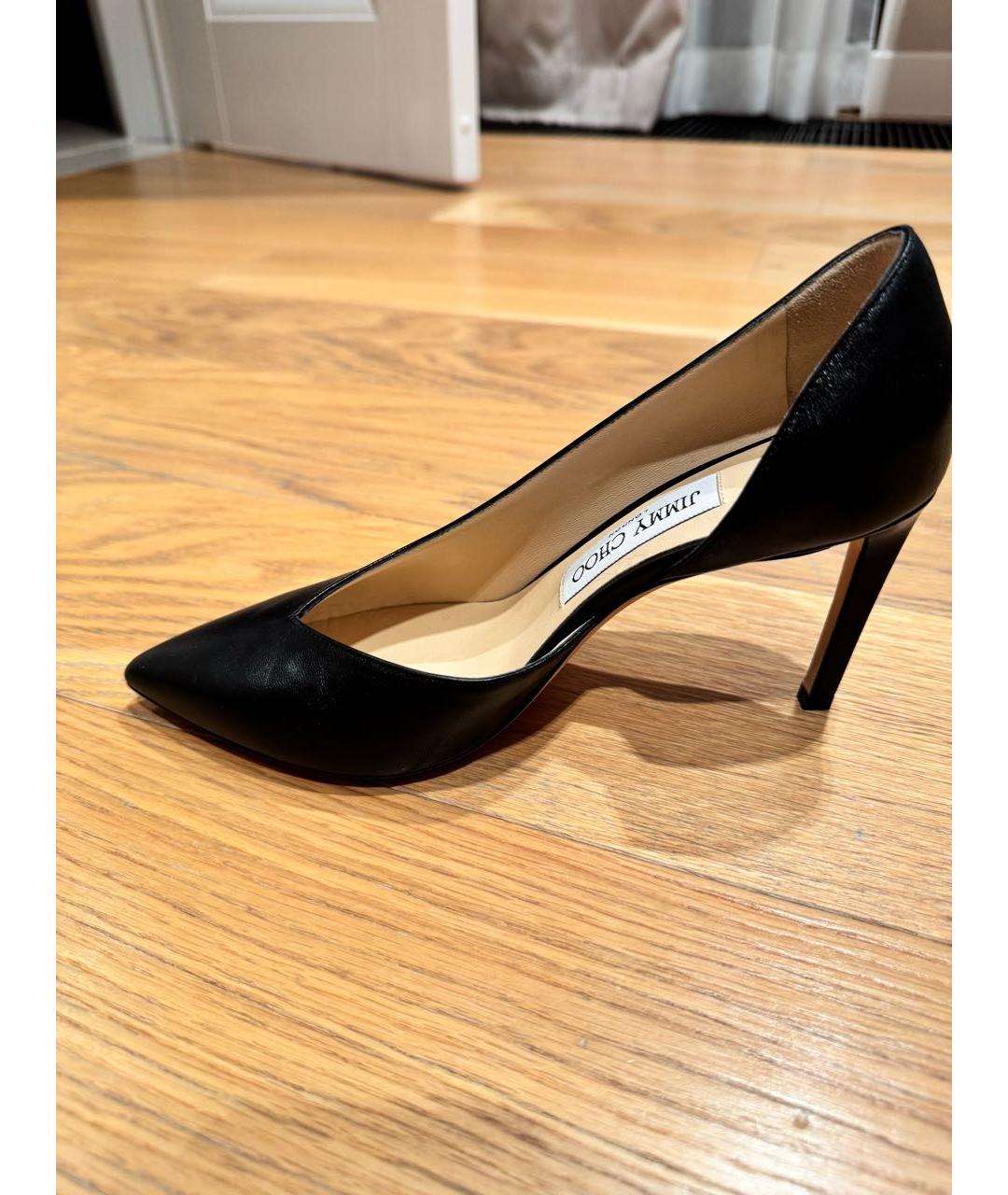 JIMMY CHOO Черные кожаные туфли, фото 5