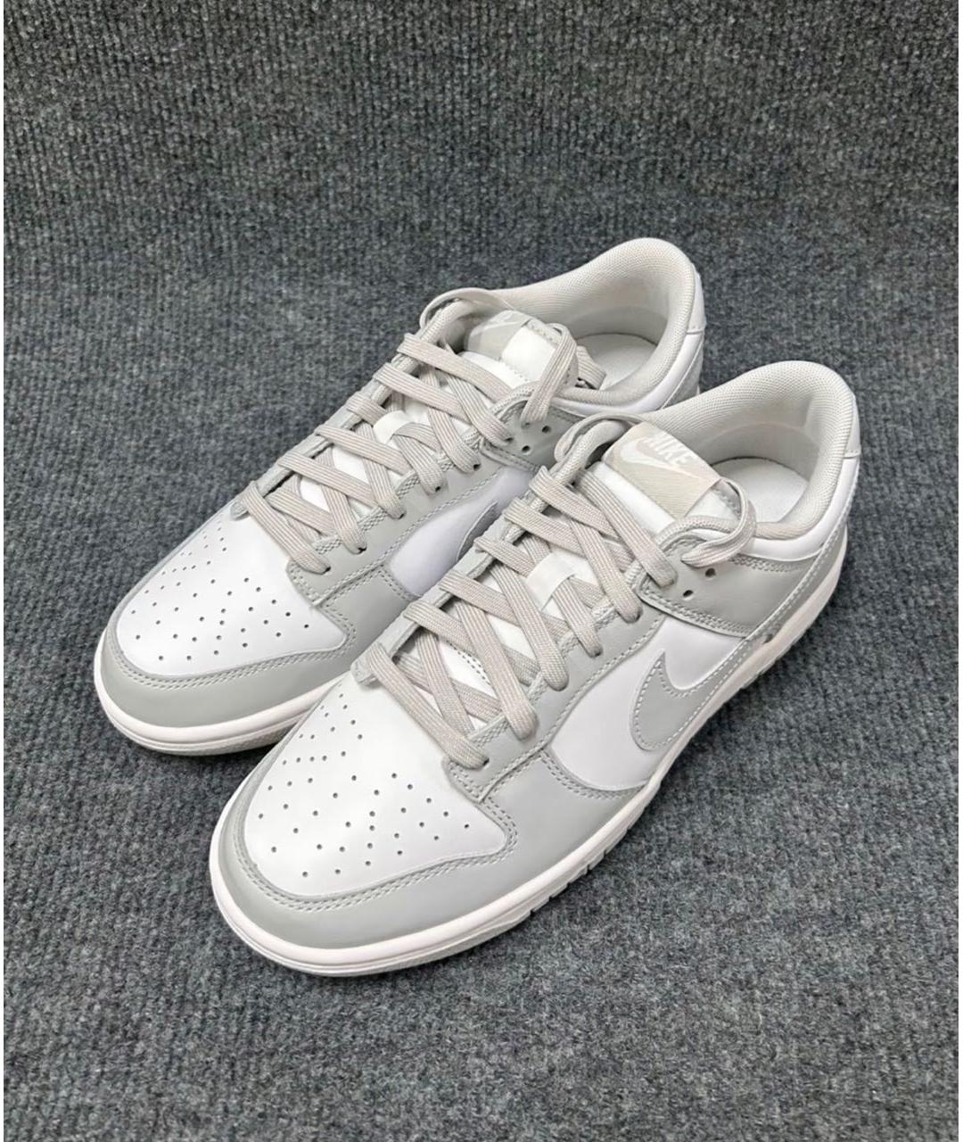 NIKE Серые кожаные низкие кроссовки / кеды, фото 2