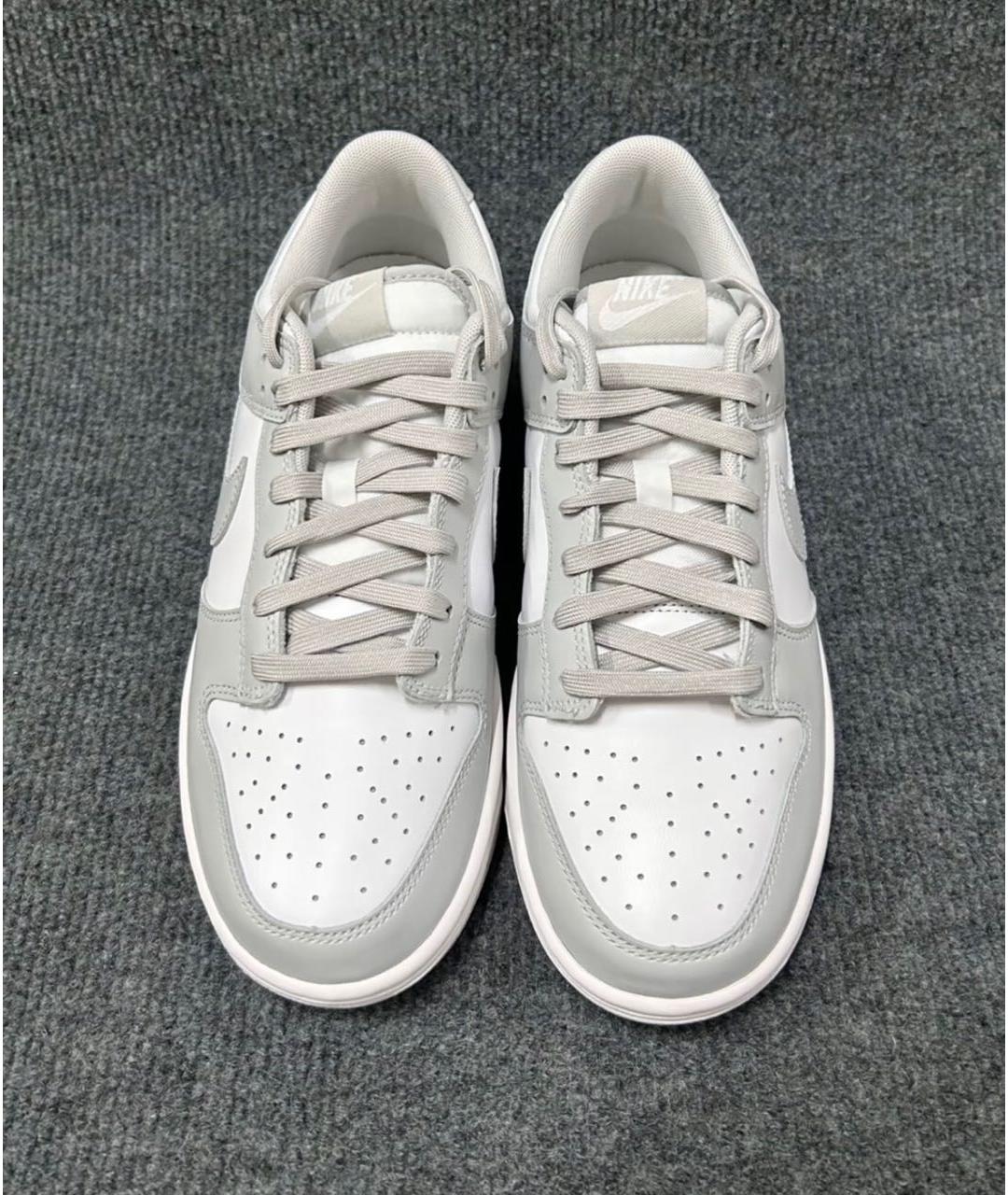 NIKE Серые кожаные низкие кроссовки / кеды, фото 5
