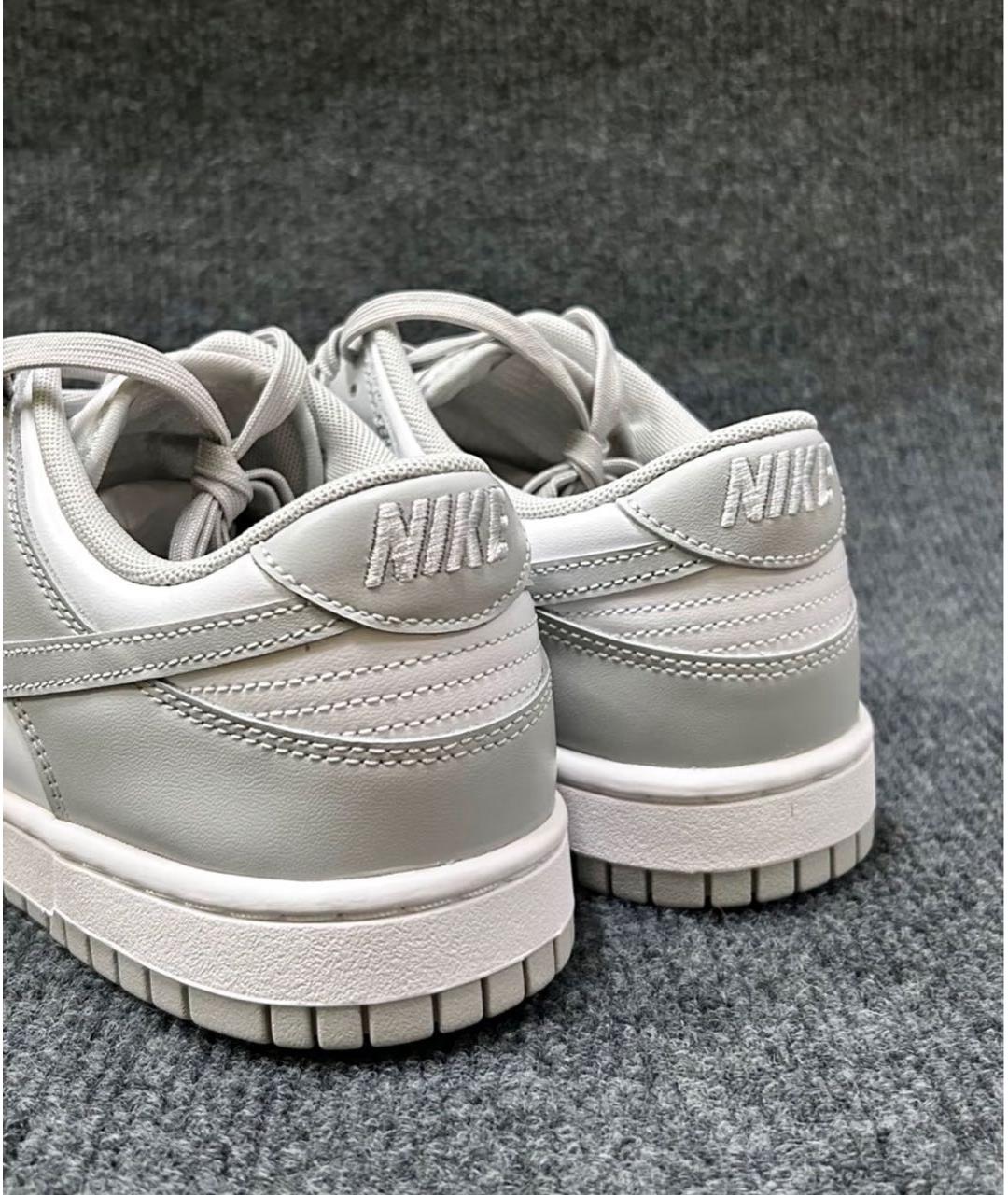 NIKE Серые кожаные низкие кроссовки / кеды, фото 6