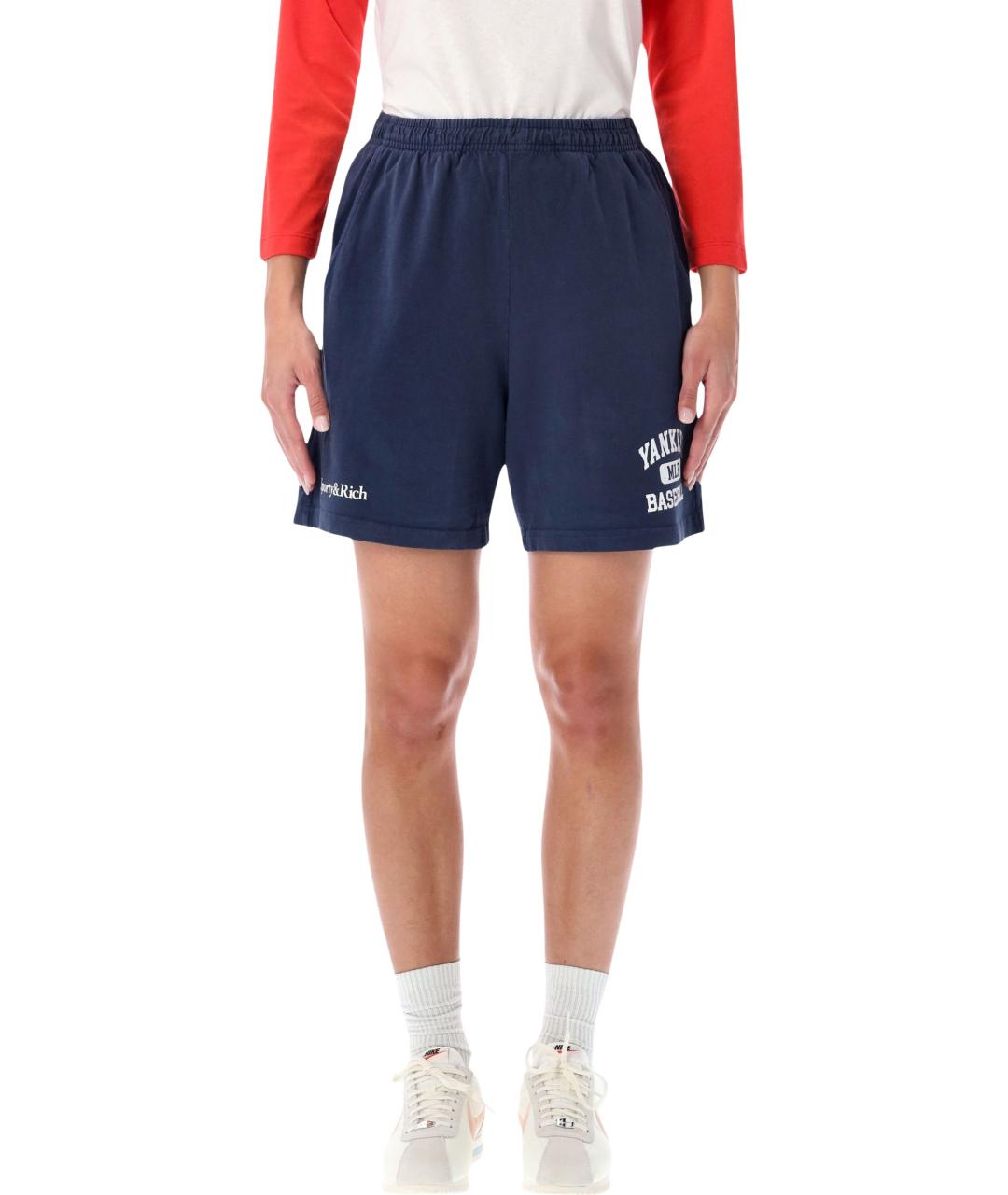 SPORTY AND RICH Синие хлопковые шорты, фото 4