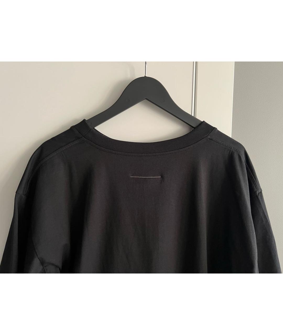 MM6 MAISON MARGIELA Черная хлопковая футболка, фото 5