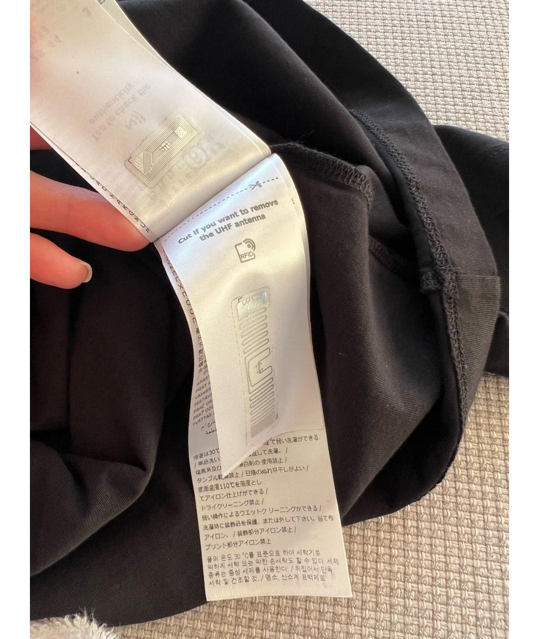 MM6 MAISON MARGIELA Черная хлопковая футболка, фото 8