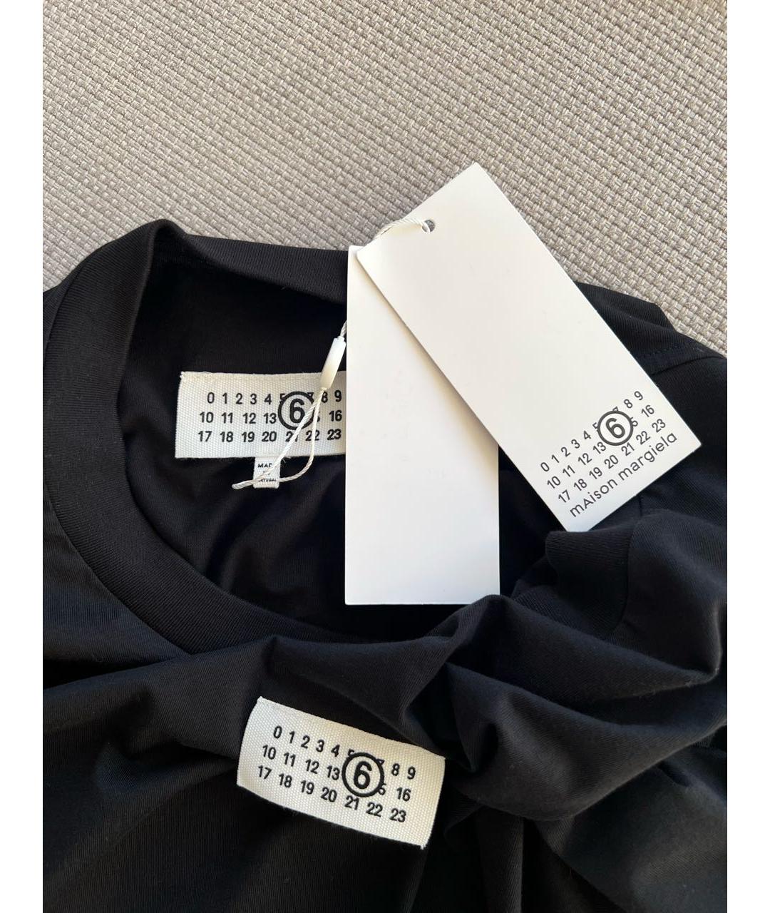 MM6 MAISON MARGIELA Черная хлопковая футболка, фото 6