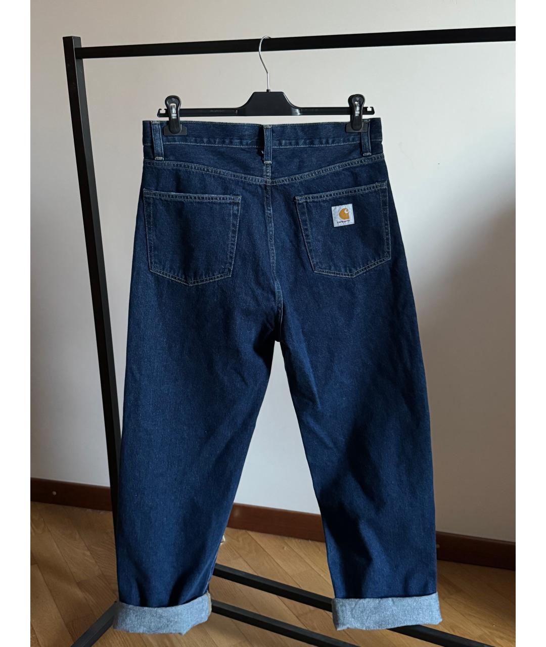 CARHARTT WIP Синие хлопковые прямые джинсы, фото 4