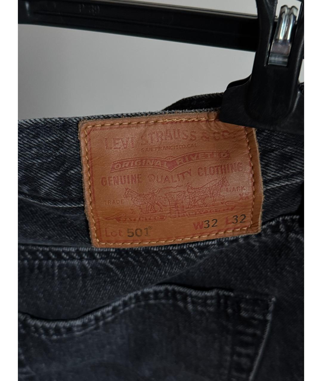 LEVI'S Серые хлопковые прямые джинсы, фото 7