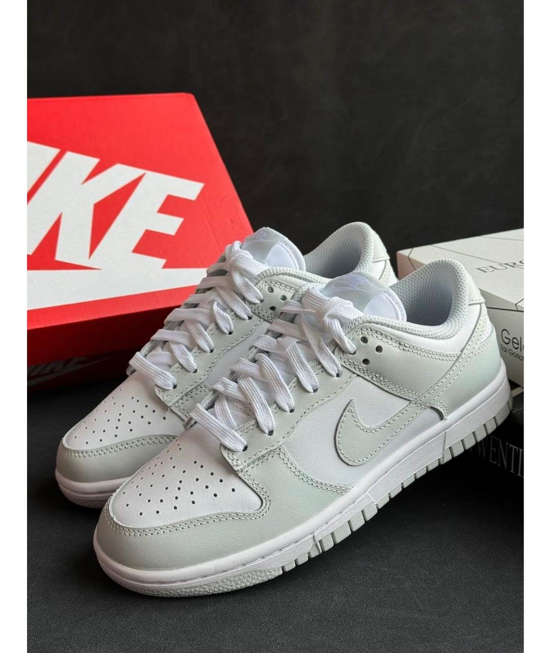 NIKE Серые кожаные кроссовки, фото 2