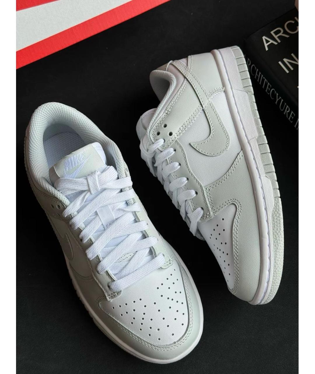 NIKE Серые кожаные кроссовки, фото 4
