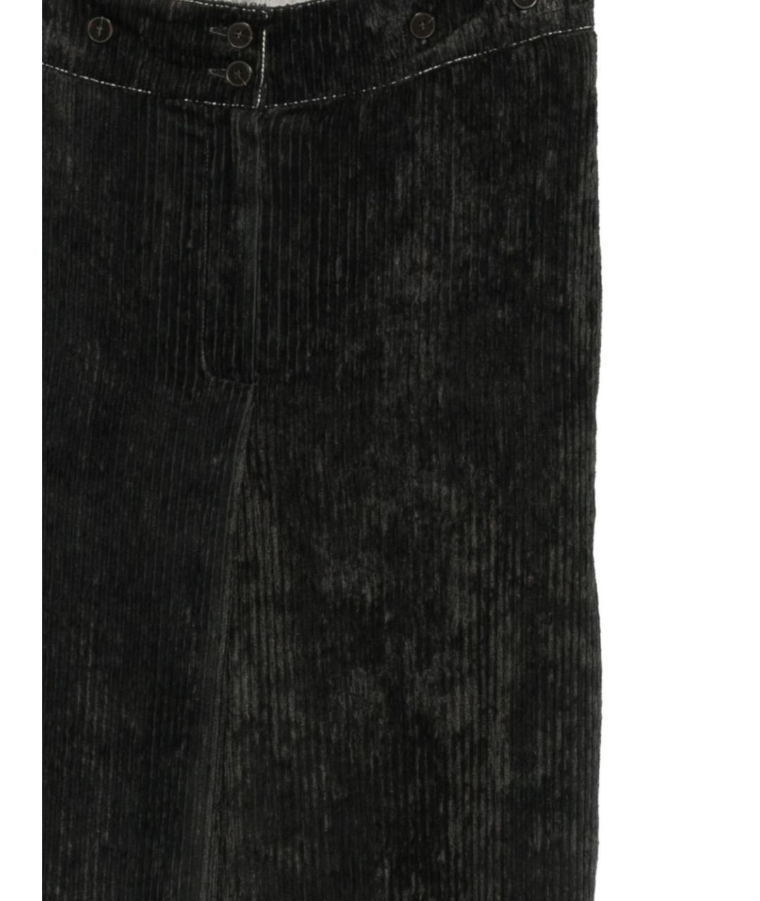 ALYSI Черные вискозные прямые брюки, фото 2