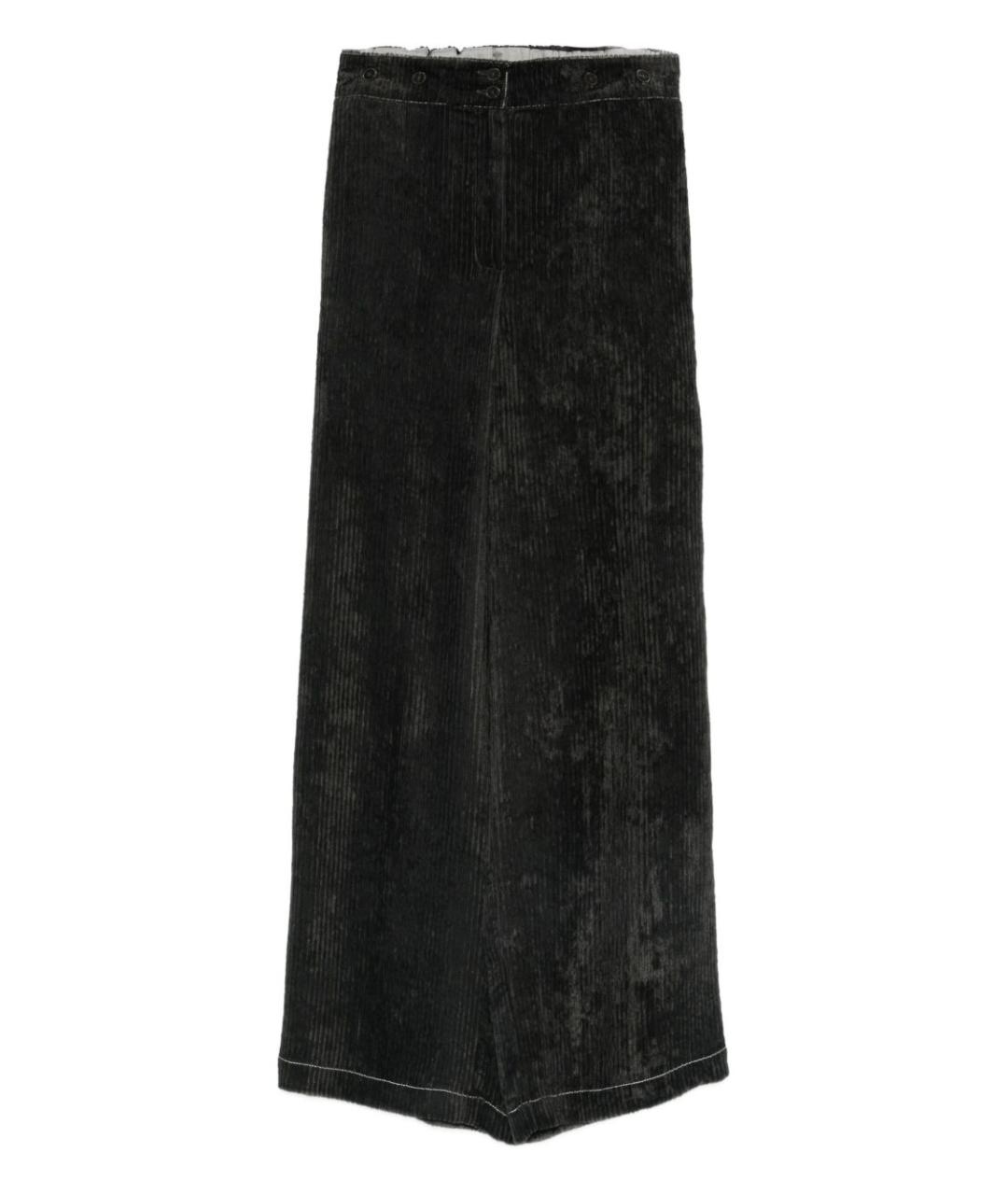 ALYSI Черные вискозные прямые брюки, фото 1