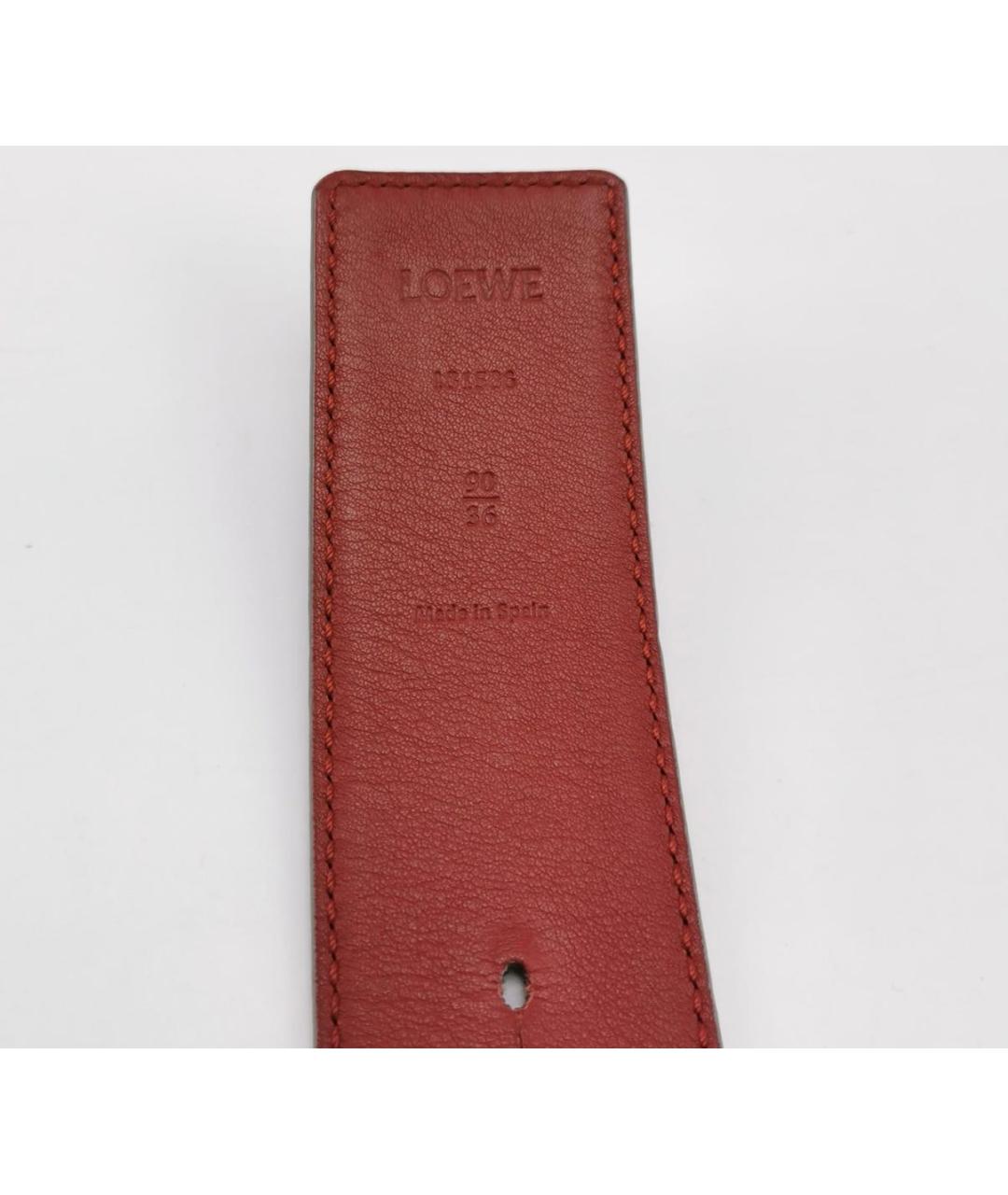 LOEWE Серый кожаный ремень, фото 4
