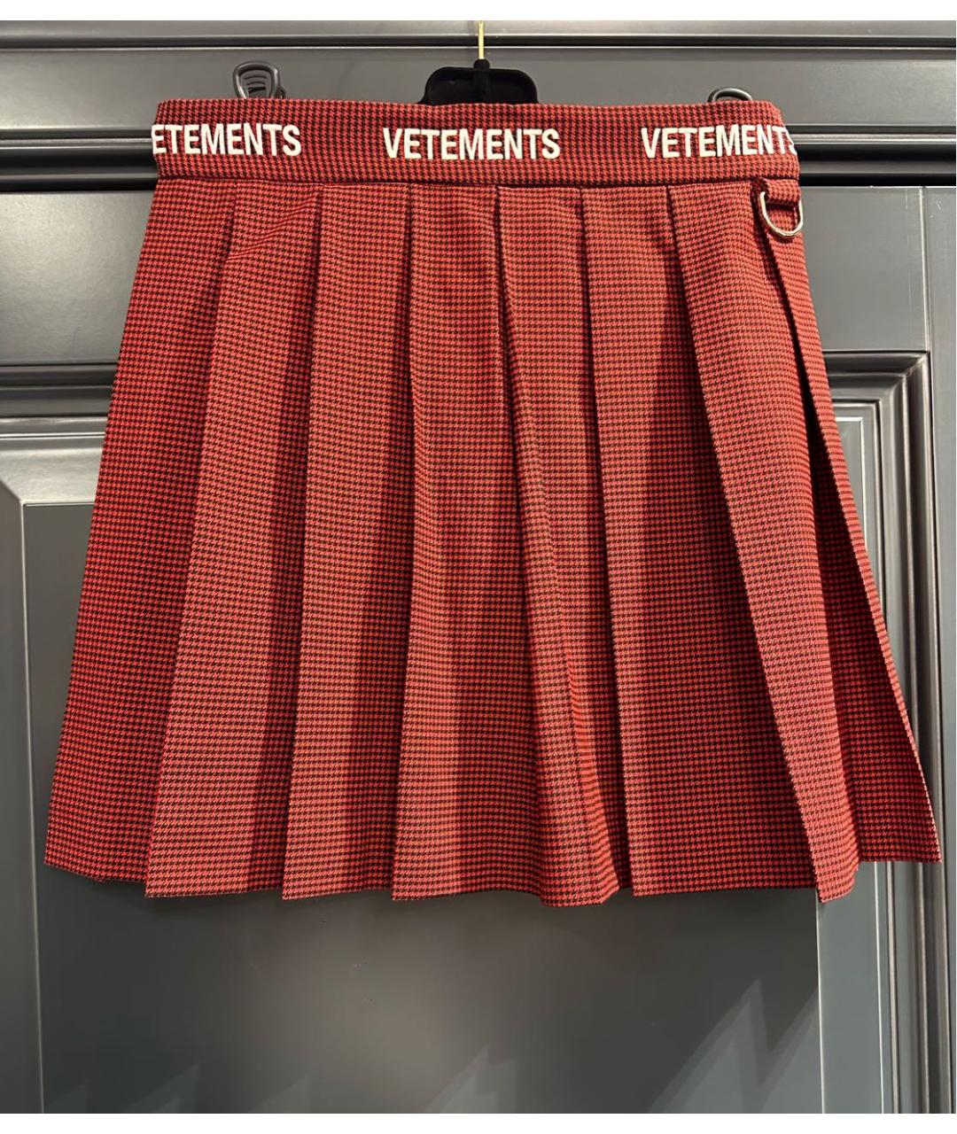 VETEMENTS Красный шерстяной костюм с юбками, фото 2