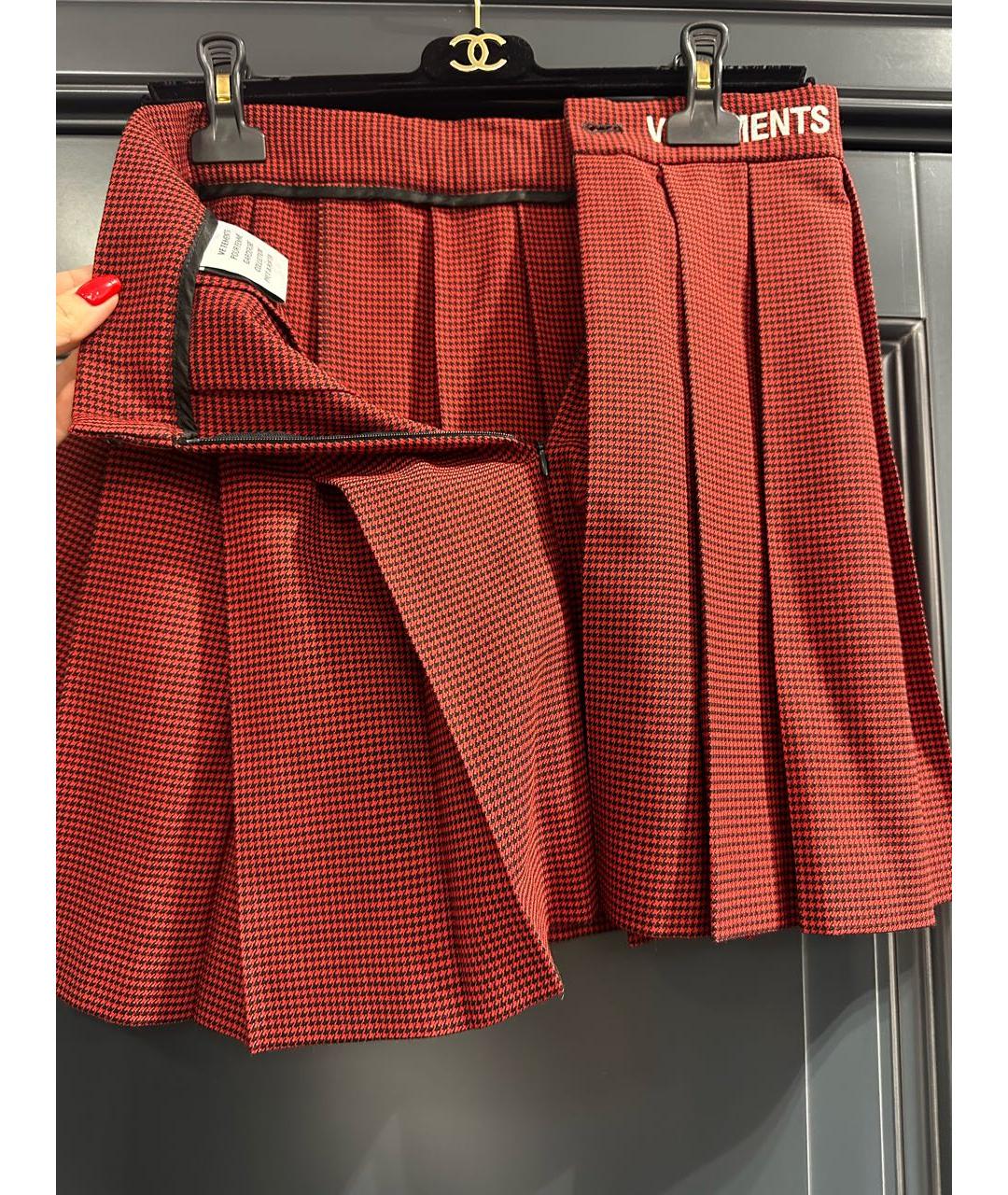 VETEMENTS Красный шерстяной костюм с юбками, фото 5