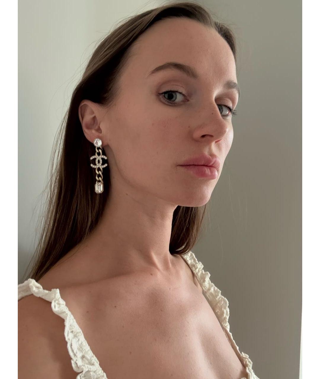 CHANEL Золотые серьги, фото 5