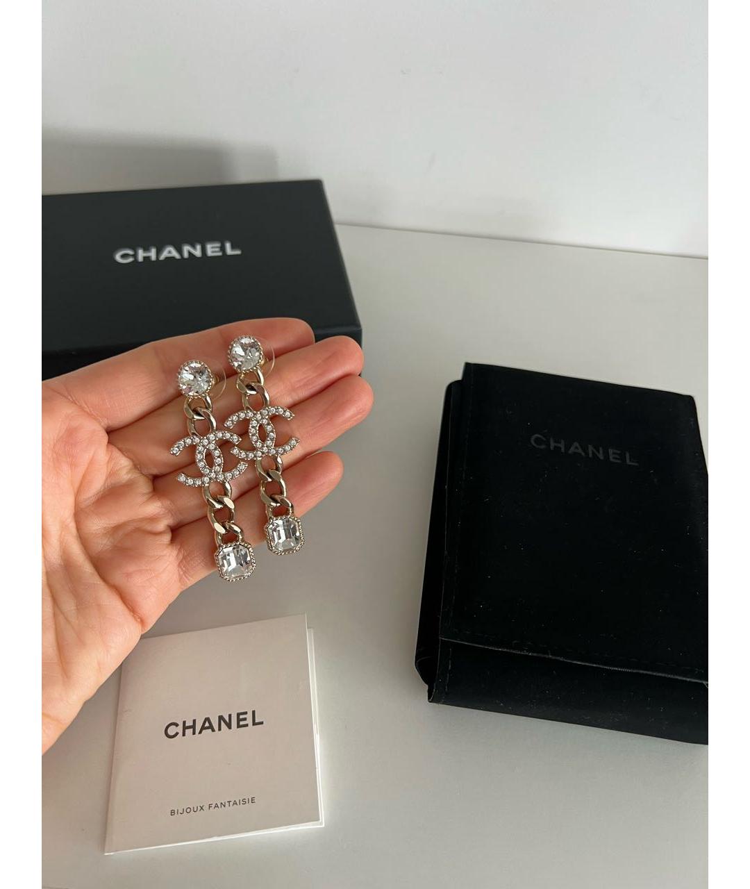 CHANEL Золотые серьги, фото 8