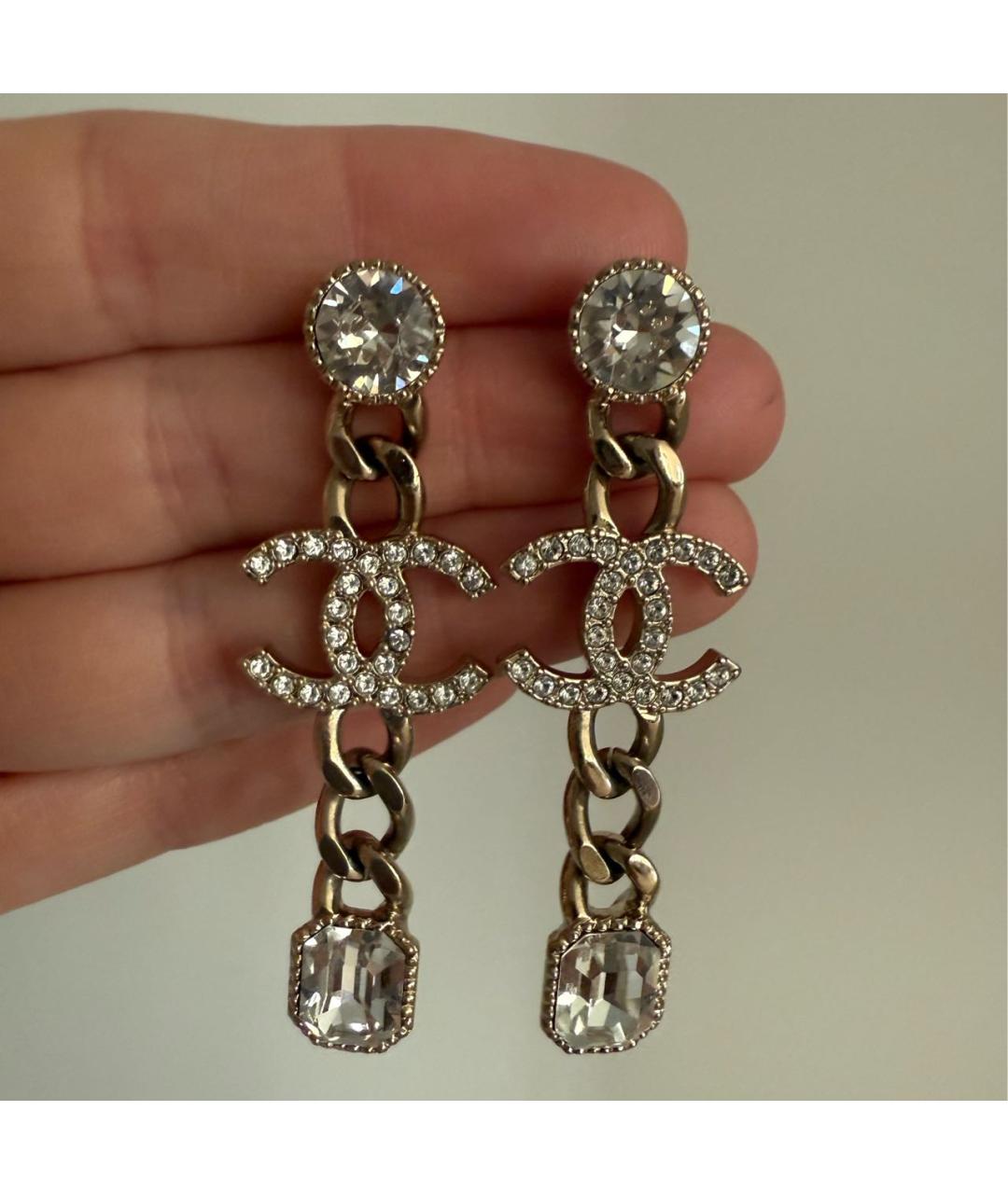 CHANEL Золотые серьги, фото 2