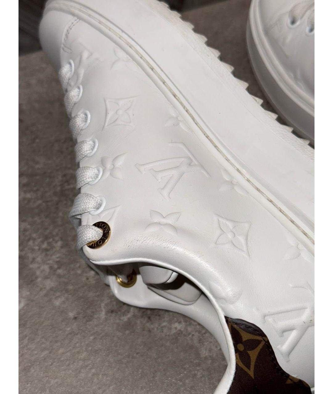 LOUIS VUITTON Белые кожаные кеды, фото 6