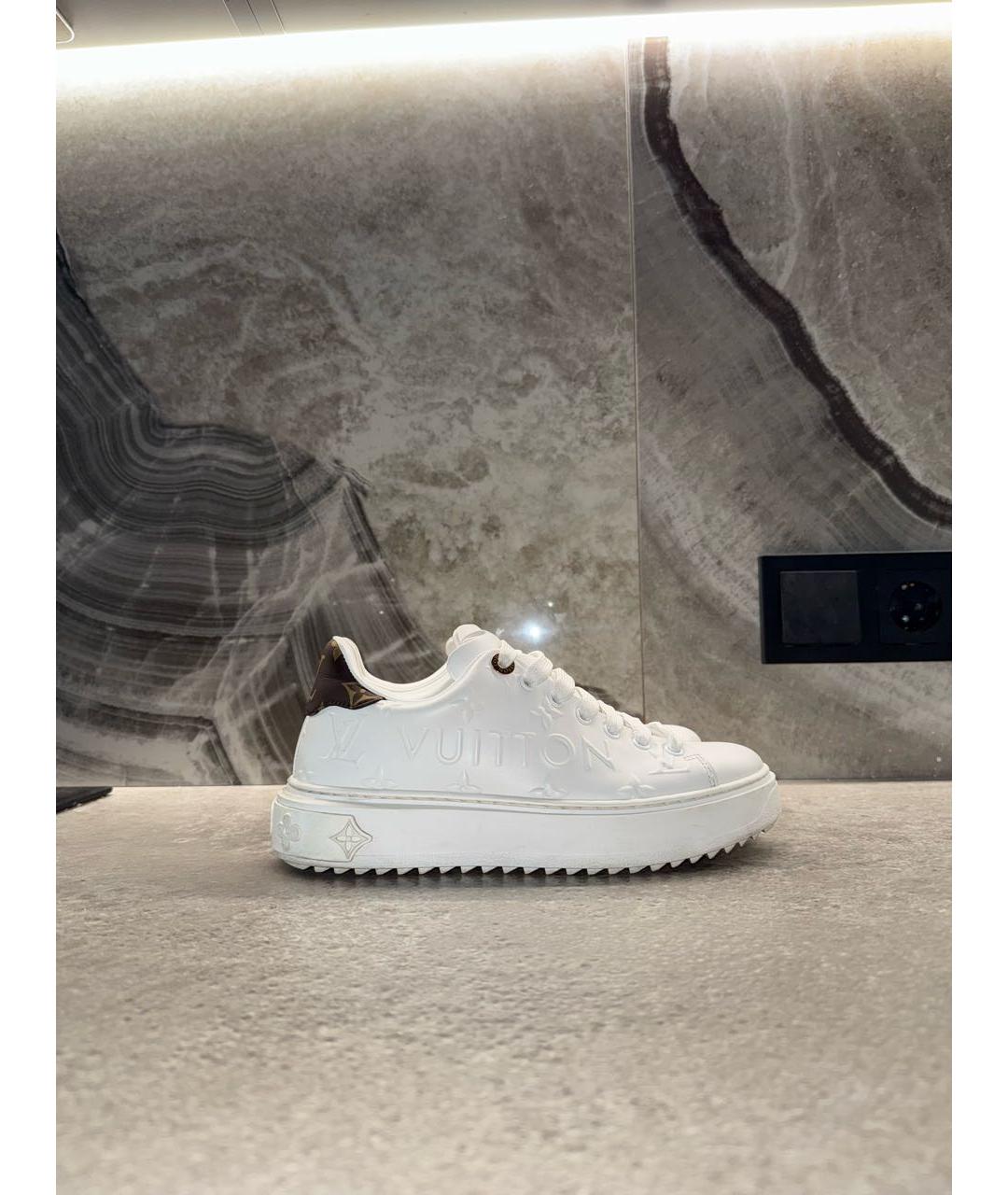 LOUIS VUITTON Белые кожаные кеды, фото 8